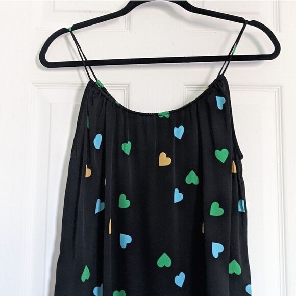 Tucker The Camisole Sea of Hearts in Stretch Georgette Silk Top Heart Print - Picture 2 of 5